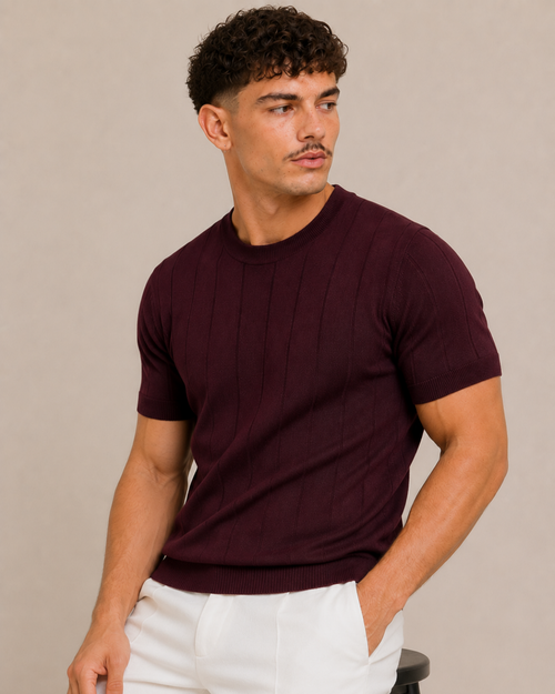 RIBBED KNIT TEE