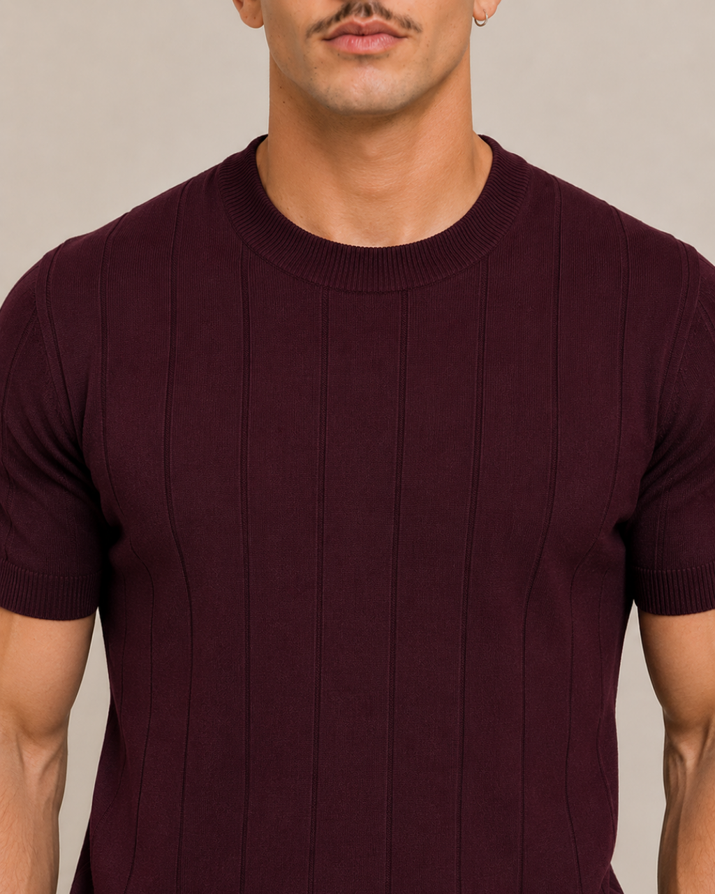 RIBBED KNIT TEE
