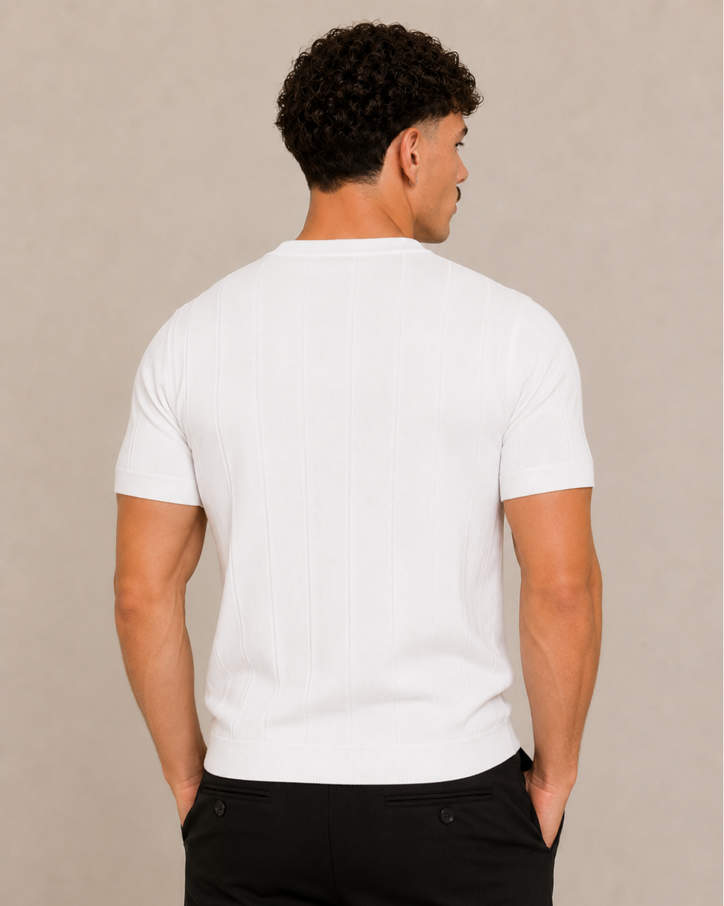 RIBBED KNIT TEE