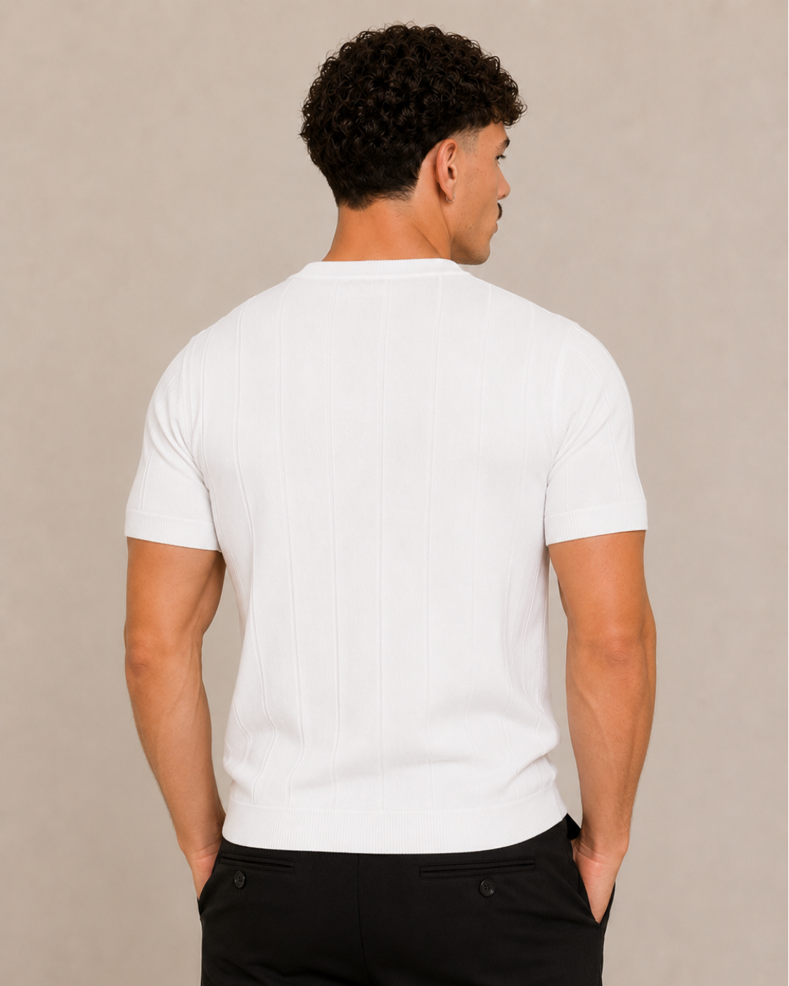 RIBBED KNIT TEE