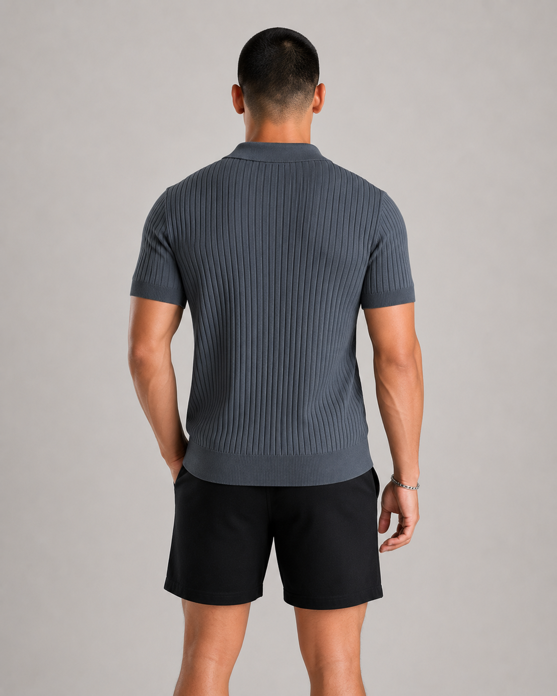 V-NECK KNIT POLO