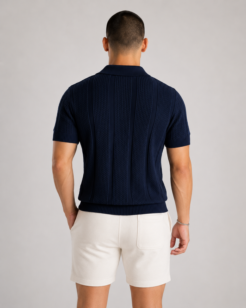 TRICOT MESH POLO
