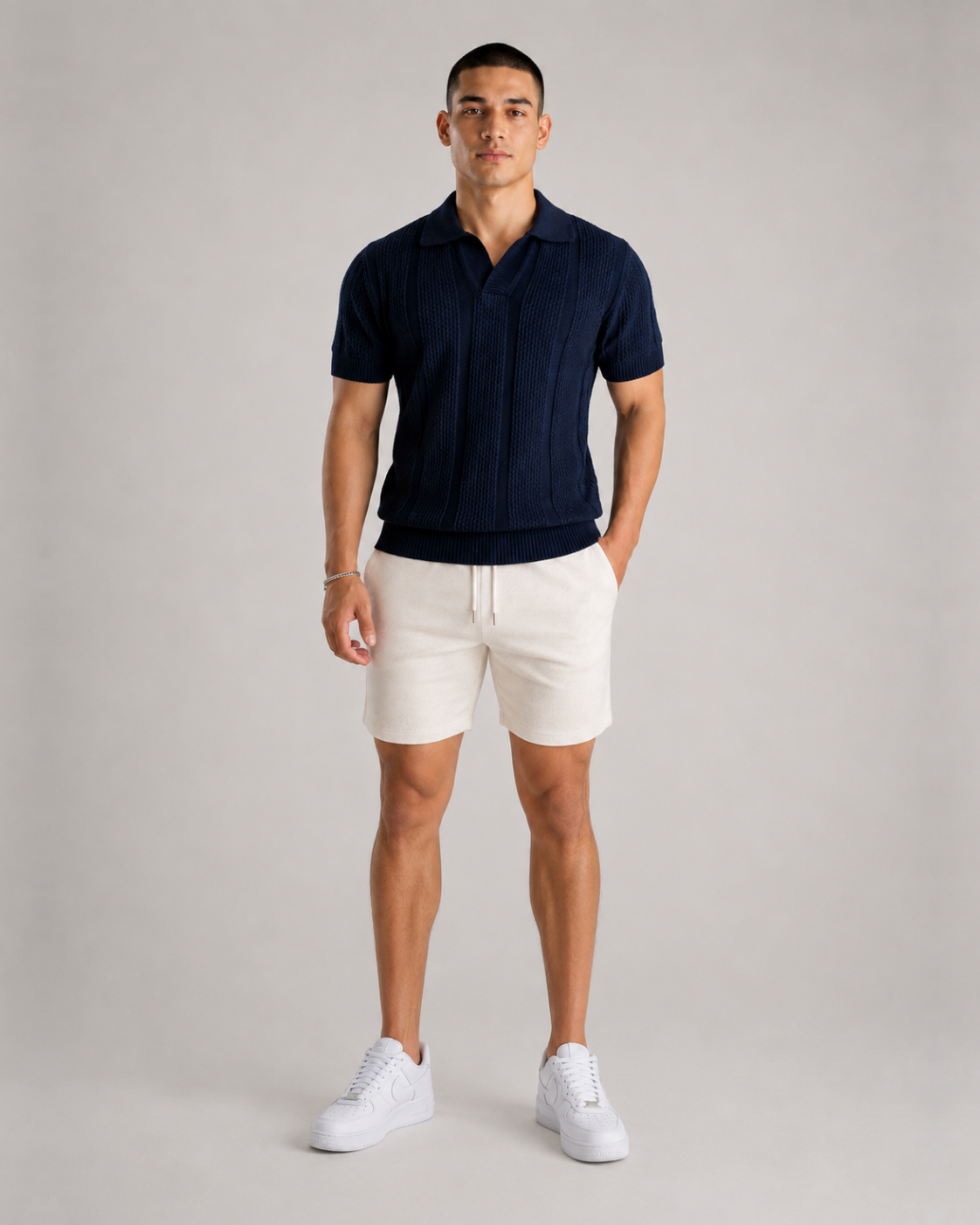 TRICOT MESH POLO