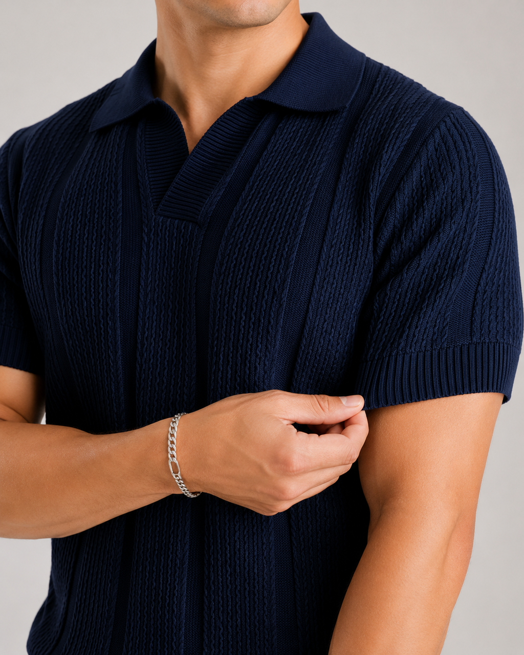 TRICOT MESH POLO