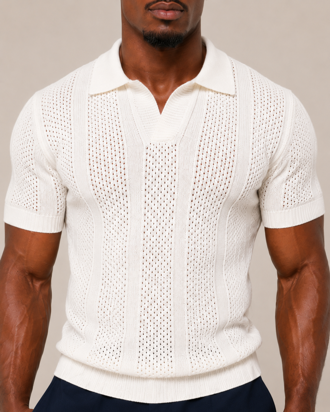 TRICOT MESH POLO