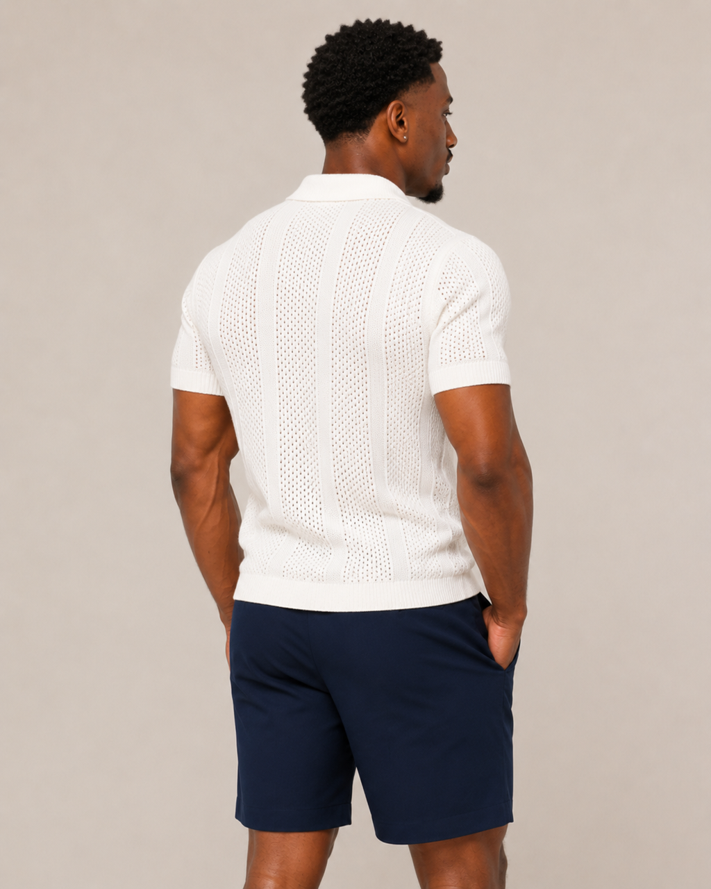 TRICOT MESH POLO