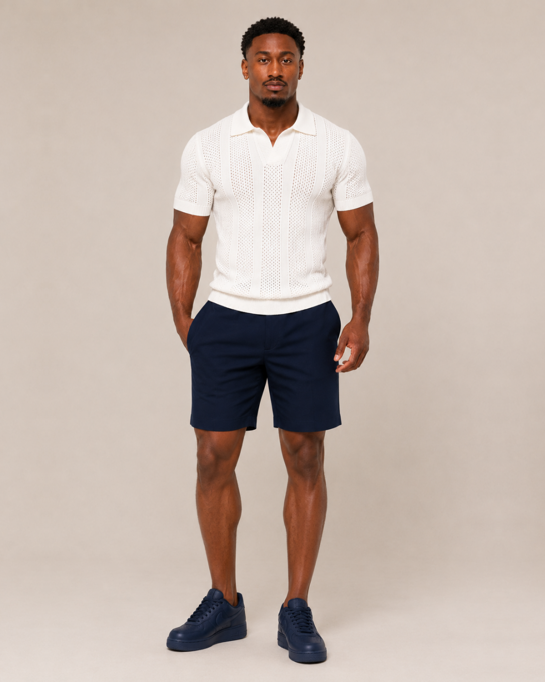 TRICOT MESH POLO