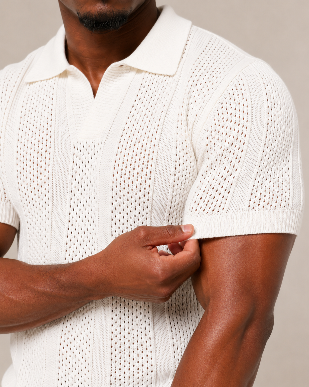 TRICOT MESH POLO