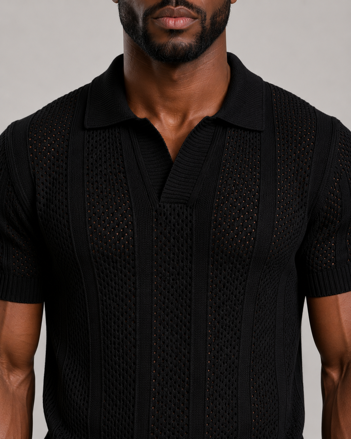 TRICOT MESH POLO