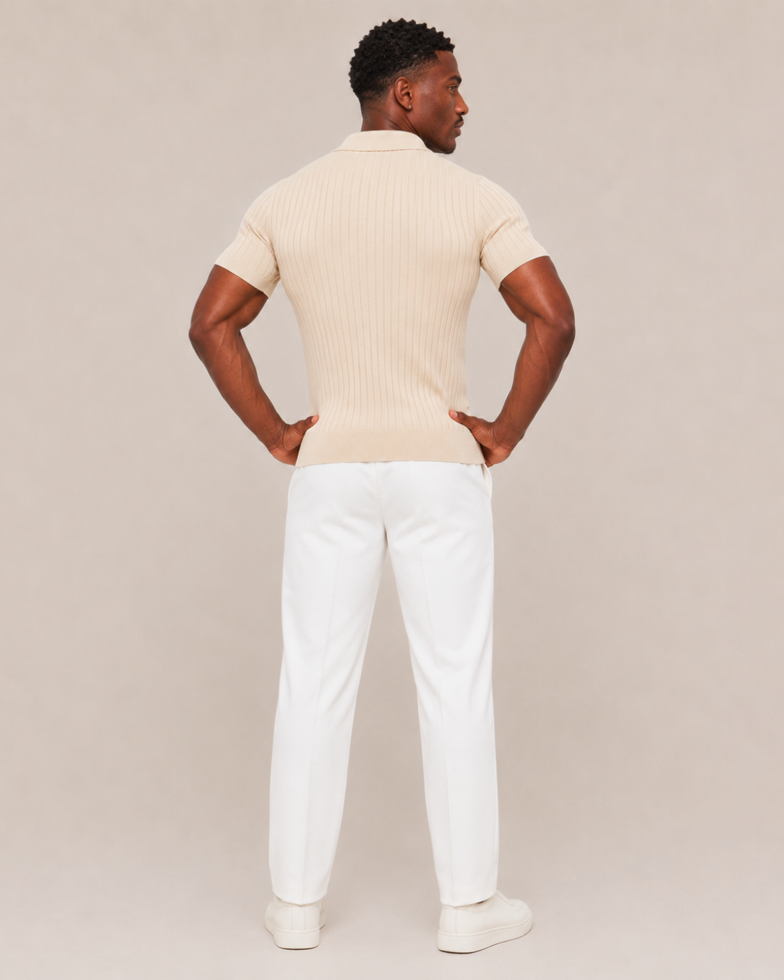 V-NECK KNIT POLO