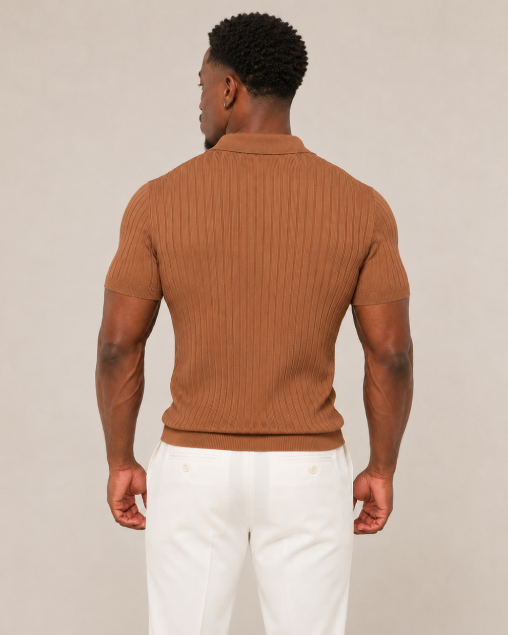 V-NECK KNIT POLO